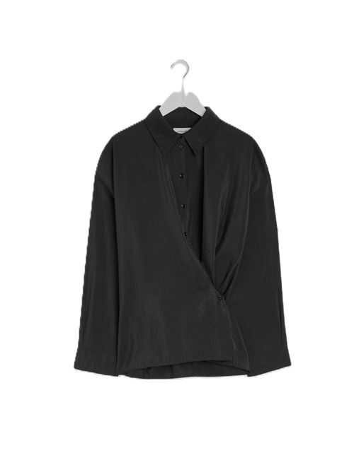 Lemaire camicia con colletto dritto e ritorto nero Lemaire | SH1141LF1308BK999 BLACK